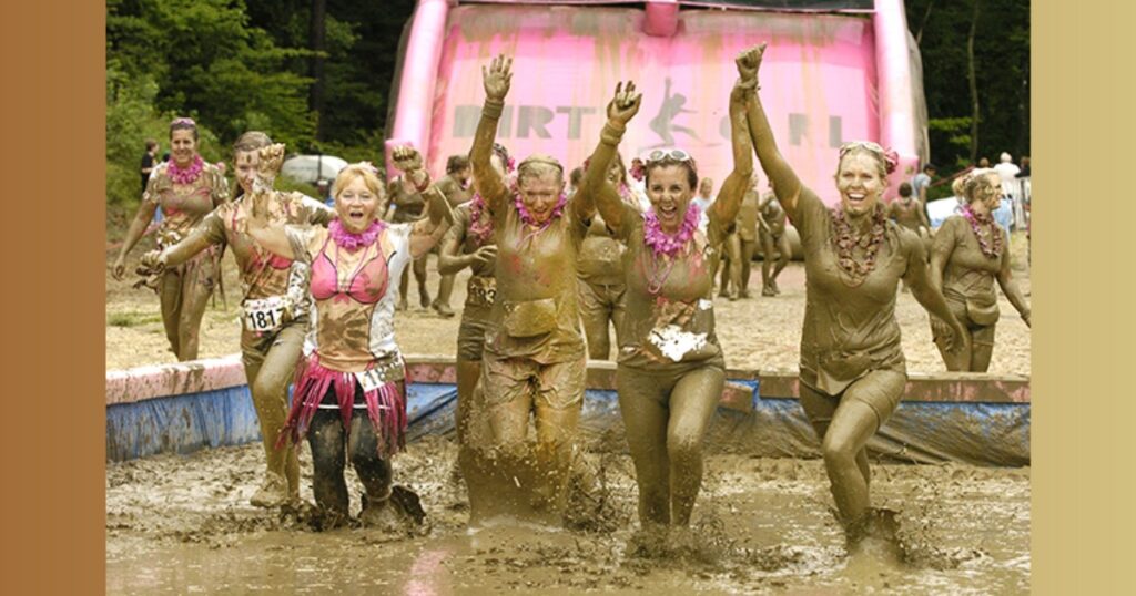 female mud run team names
