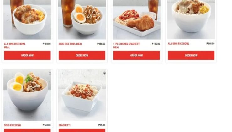 KFC Menu Philippines